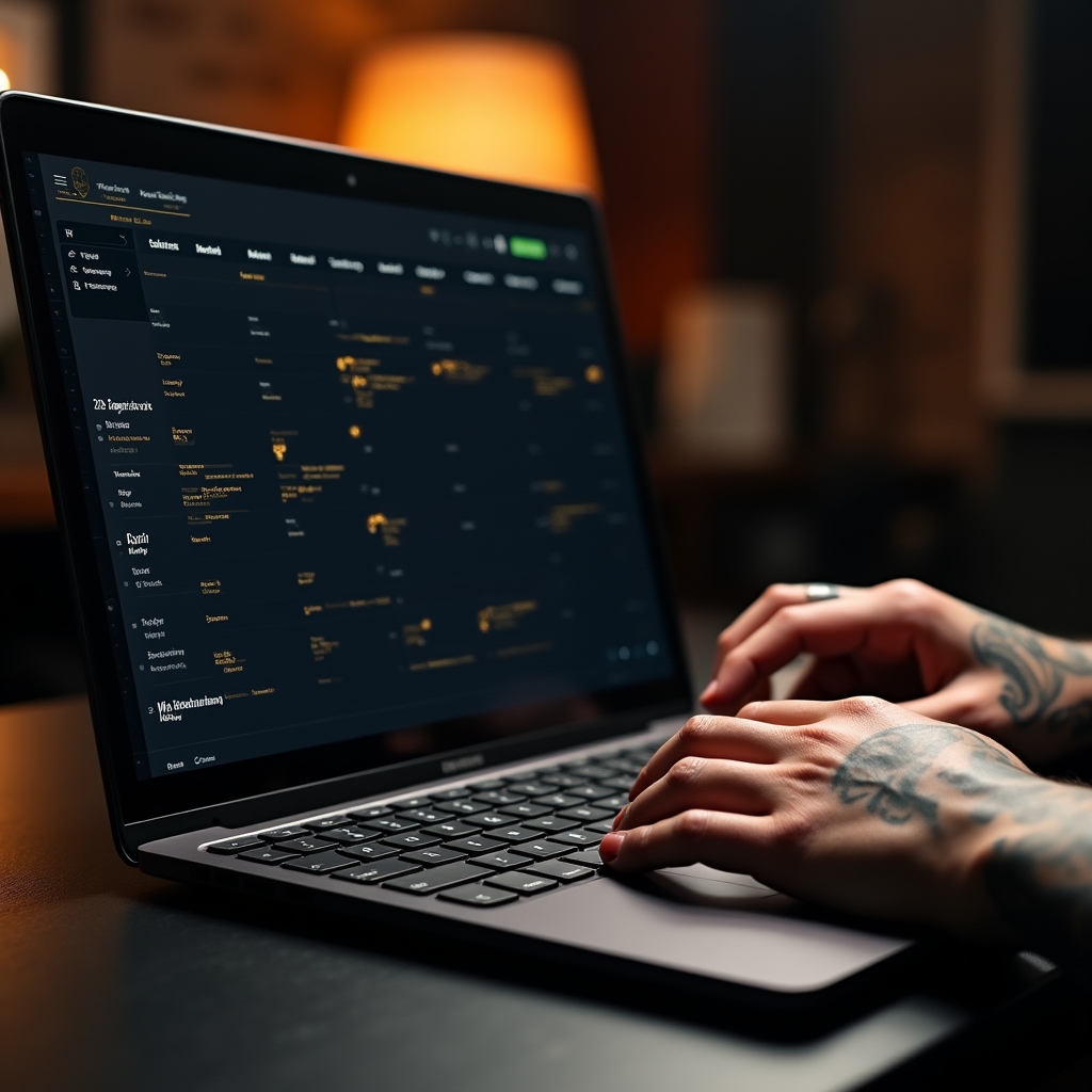 Interfaccia calendario con slot prenotazioni per studio tattoo