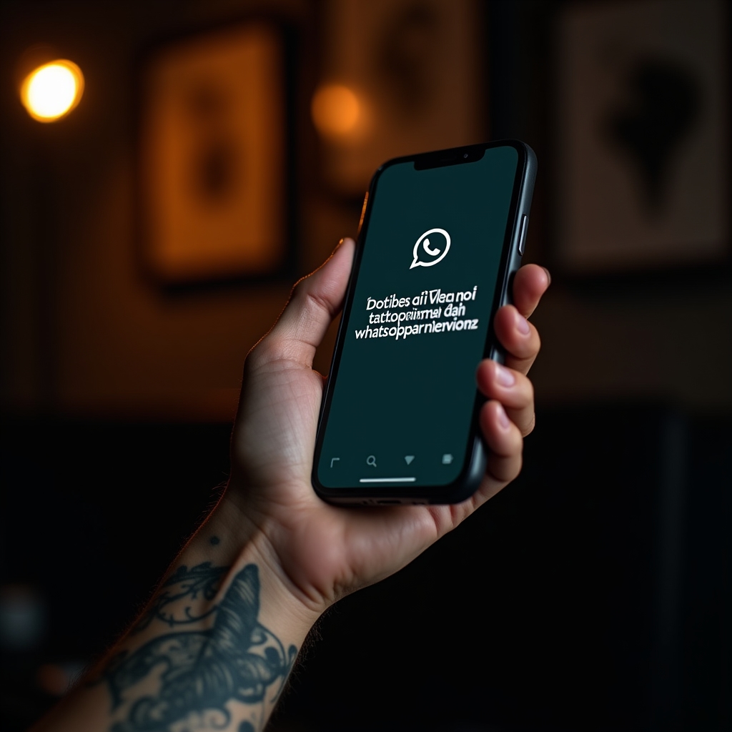 Notifica WhatsApp di promemoria appuntamento tattoo su smartphone